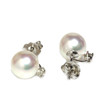 Classic Diamond Akoya Pearl Stud Earrings