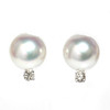 Classic Diamond Akoya Pearl Stud Earrings