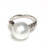South Sea Pearl Diamond Organic Ring 13 MM AAA