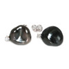 Tahitian Keshi Baroque Pearl & Diamond Earrings 18kt 11 - 12 MM Black AAA