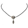 Tahitian Pearl & Black Diamonds Necklace 16 MM AAA