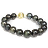 Tahitian Pearl  Bracelet Black 12 to 10MM