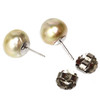 South Sea Pearl Stud Earrings 12 MM Champagne AAA 1