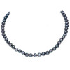 Akoya Pearl Necklace 7.5 - 8 MM AAA Black with Blue Green