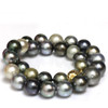 Tahitian Pearl Necklace 16 - 13 mm AAA- Multicolor