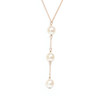 Akoya Pearl Y Necklace 14k Gold Adjustable Chain