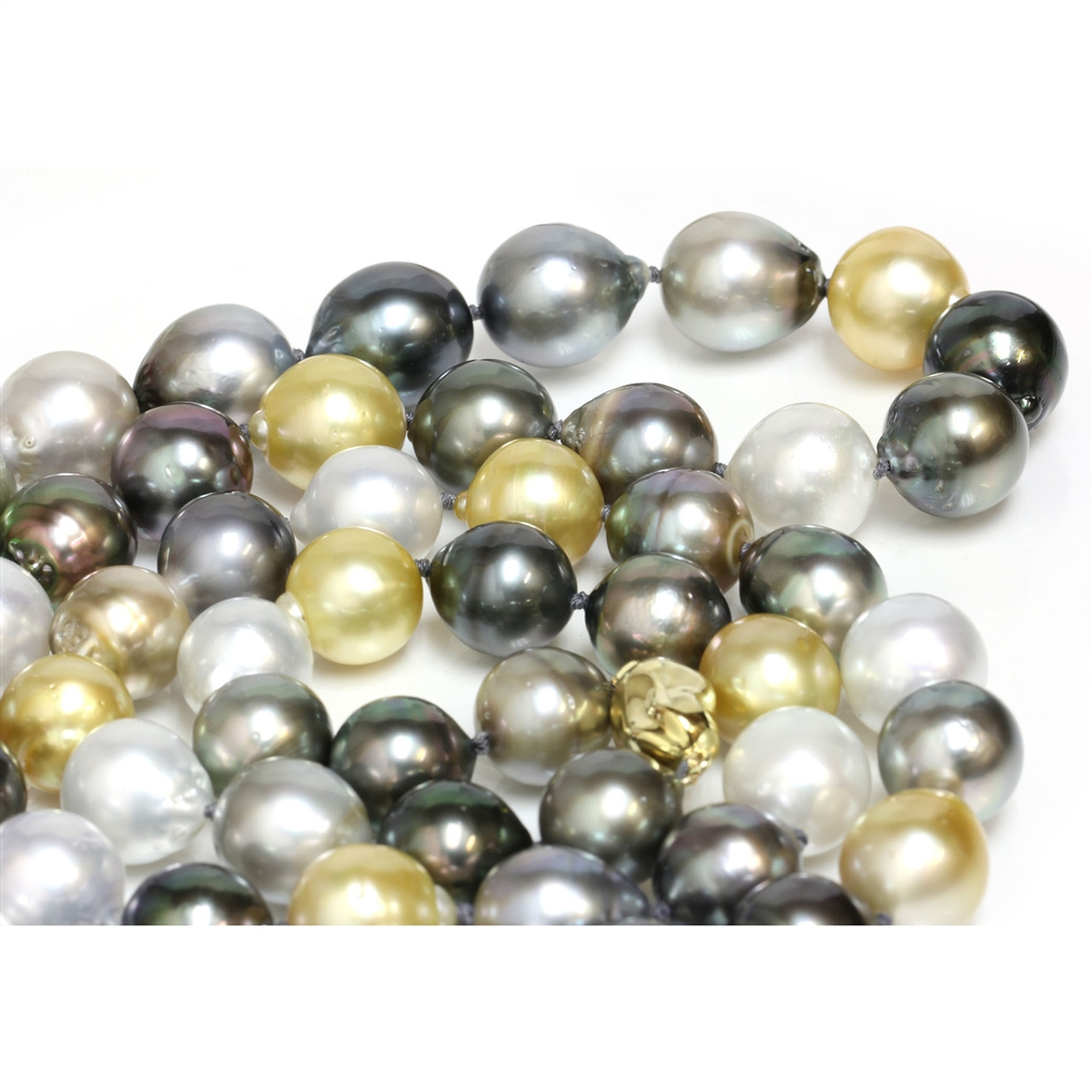 Opera Length Tahitian South Sea Pearl Diamond Bead Necklace — Pratima  Design Fine Art Jewelry Maui, Hawaii