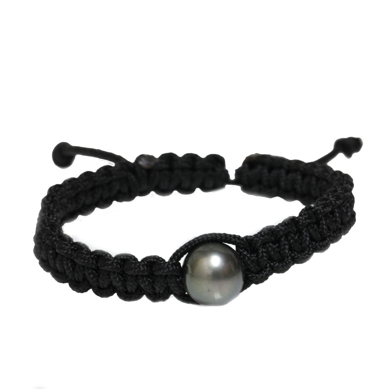 Breathless Wines - Products - Black Piano Wire Bracelet with Pearls