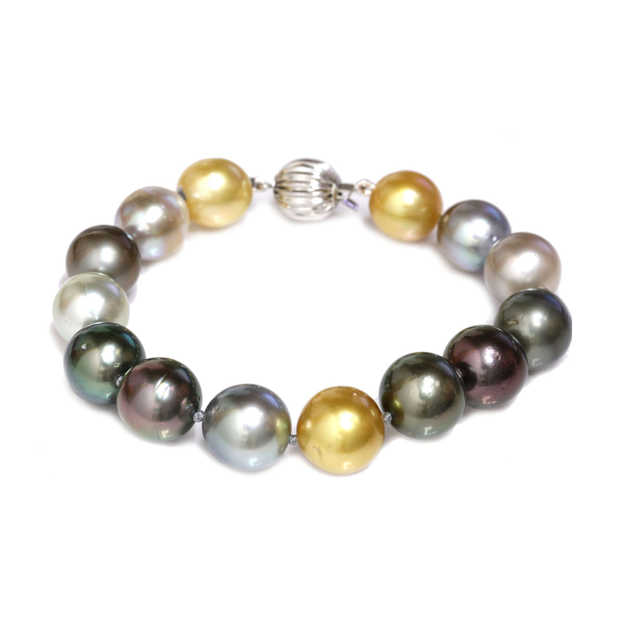 Multi color Tahitian South Sea Pearl Bracelet — Pratima Design Fine Art  Jewelry Maui, Hawaii