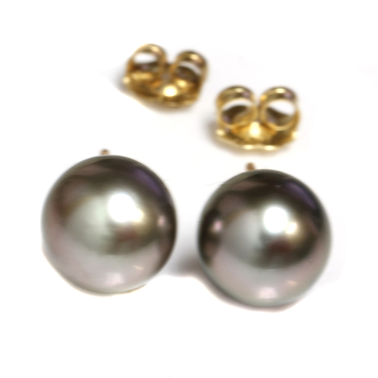 18ct White Gold 12mm South Sea Pearl and Diamond Acorn Earrings – BURLINGTON