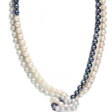 Akoya Pearl Ombre Opera Necklace  7.5 - 8 MM AAA-