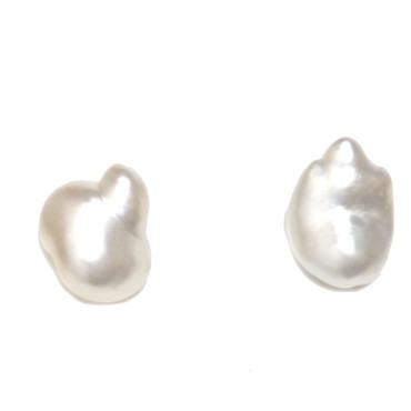 South Sea Keshi Pearl Stud Earrings AAA Flawless