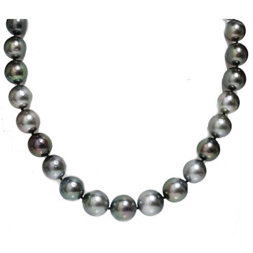 Tahitian Pearl Necklace 14.5 - 12 mm AAA- Multicolor