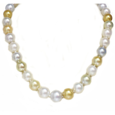 South Sea Baroque Pearl Necklace 20 - 16 mm White AAA
