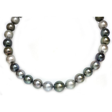 Tahitian Pearl necklace 16 - 13 MM AAA- Multicolor 1