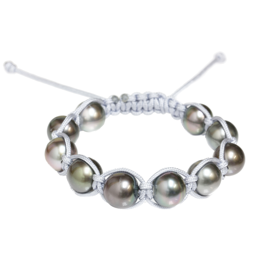Tahitian Pearl Macrame Bracelet 10 - 11mm