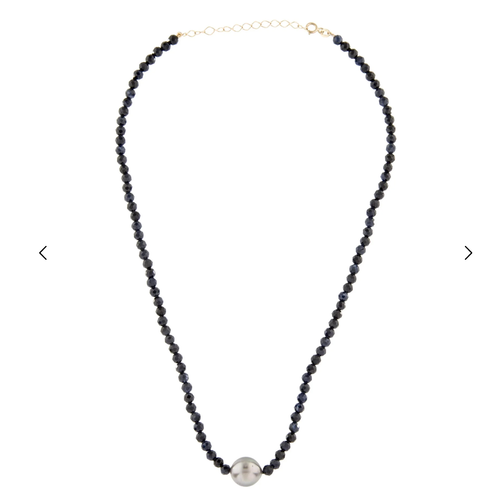 Tahitian Pearl & Sapphire Necklace