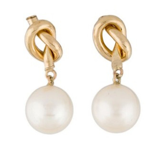 Akoya Pearl Knot Earrings