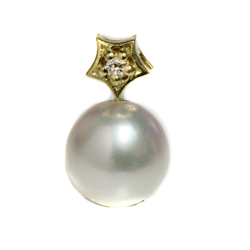 Akoya Cultured Pearl Diamond Star Pendant