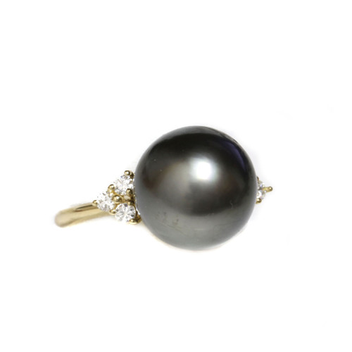 Tahitian Pearl & Diamond Jessica Ring