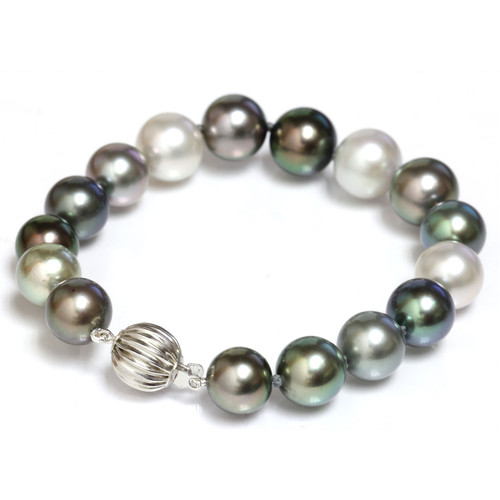 Tahitian Pearl Bracelet 11 - 10 MM AAA Multicolor