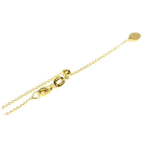 14kt Yellow Gold Italian Adjustable Chain 16",18" 20" & 24" All in 1 Easy slide & adjust