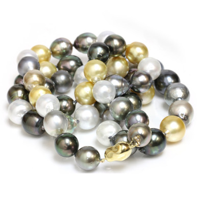Large Pearl Necklace Large 20mm South Sea Black Baroque Shell