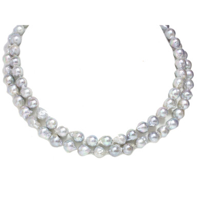 アクセサリー oyster baroque pearl necklace Baroque Pearl Pendant Necklace: White Freshwater Pearl, 21