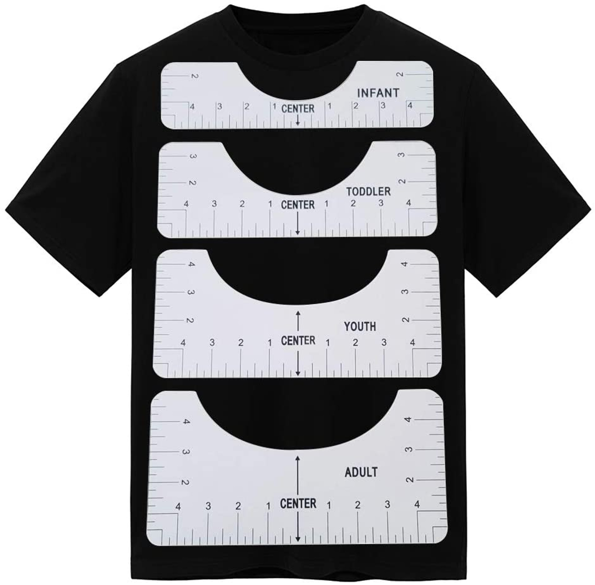 T-shirt HTV Vinyl Alignment Ruler Tool/guide, for Vinyl Cut or