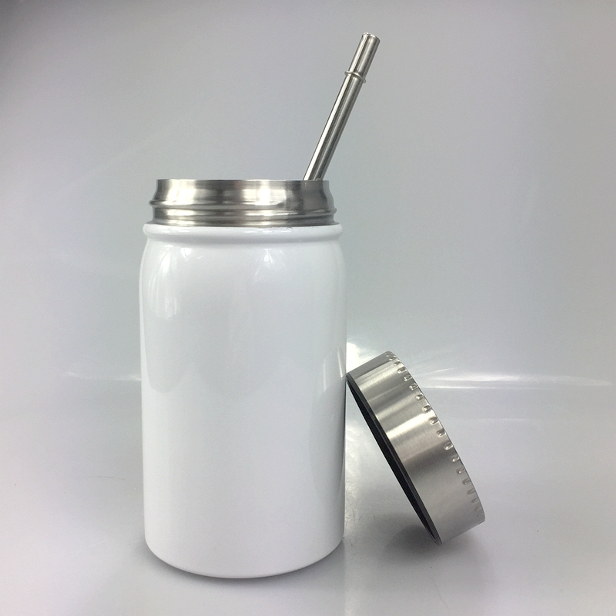 Cupture Double Wall Insulated Plastic Mason Jar Tumbler Mug with