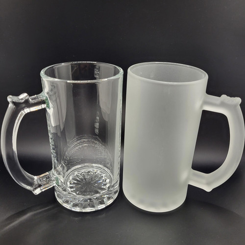 Clear Beer Mugs for Sublimation 16 oz Add your Photo Text or