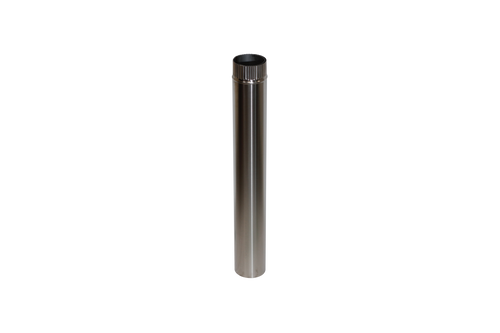 3" Stainless Double-Wall Flue Pipe for Cubic Mini Stoves 3" Stainless Double-Wall Flue Pipe for Cubic Mini Stoves