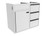 42" Galley Cabinet w/Door & Finger-Slam Drawers in white finish