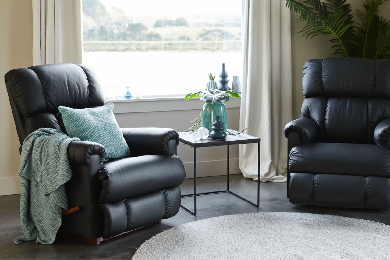 Rocker Recliner Pinnacle Recliner Pinnacle Graphite Power Rocking Recliner W/ Headrest Lumbar – Short  Furniture
