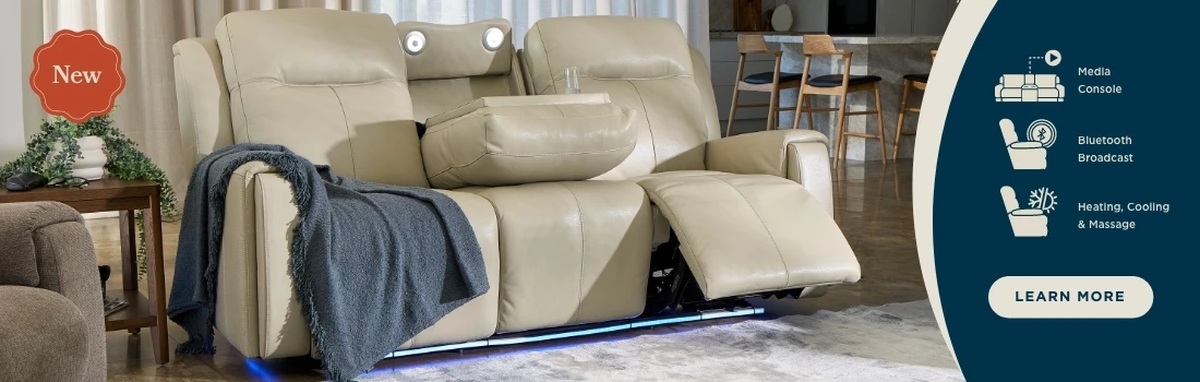 Shop United 3 Seater All-In Power Reclining Sofa in Leather | La-Z-Boy AU