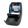 Inside of Mayfair automatic electronic hard roll paper towel dispenser angled right for hygienic hands-free towel dispensing in commercial restrooms