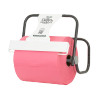 Pro Strength T800 red jumbo roll wiper mounted in a wall mount dispenser for easy tear-off