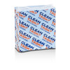 Side profile of Sellars Clean Task S700 blue wipers box with Ultra Lo-Lint branding, designed for precision cleaning in foodservice, janitorial and manufacturing