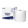 Clean Task All-Purpose Z300 Jumbo Roll white wipers opened with durable wiping sheets visible