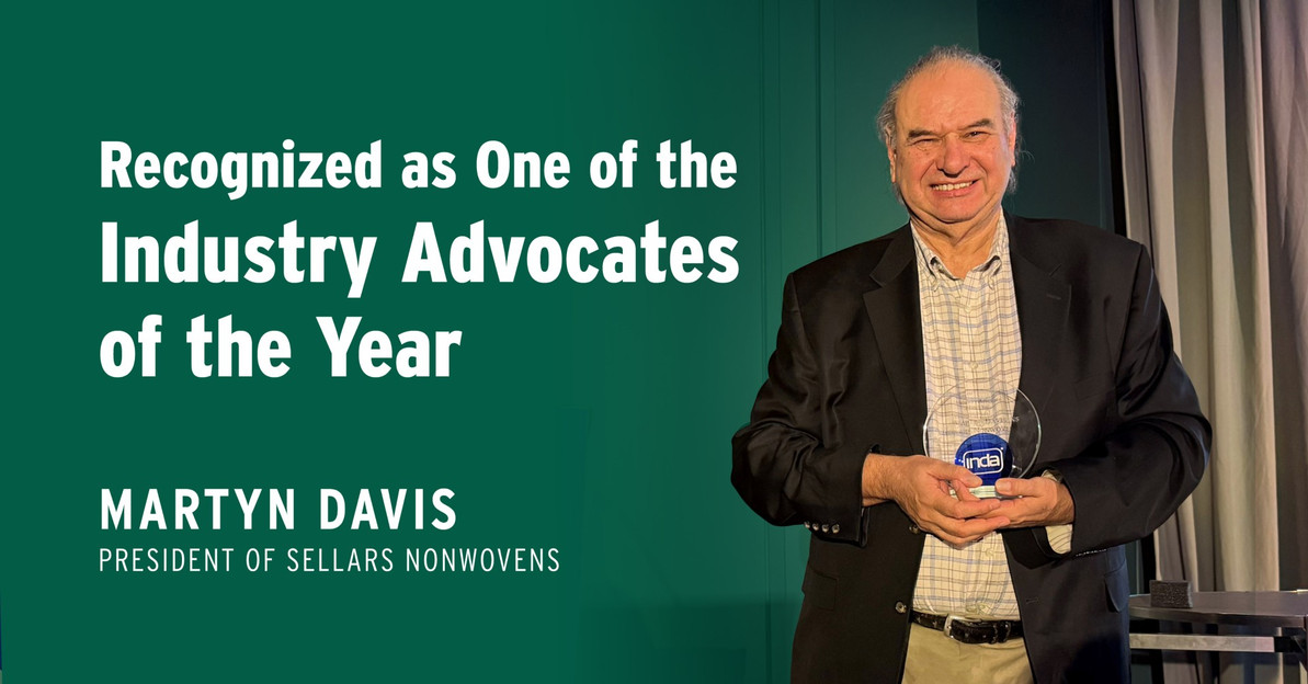 President of Sellars Nonwovens Recognized with INDA Award 
