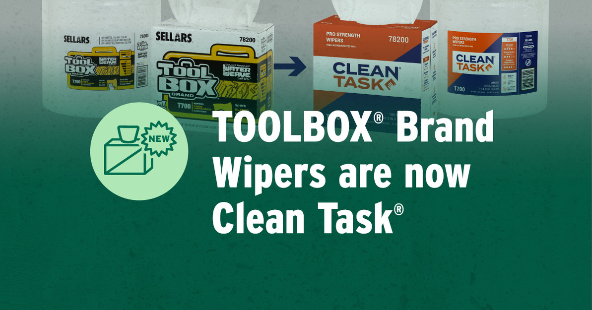 New Name, Same Clean: TOOLBOX® Brand Wipers are now Clean Task®