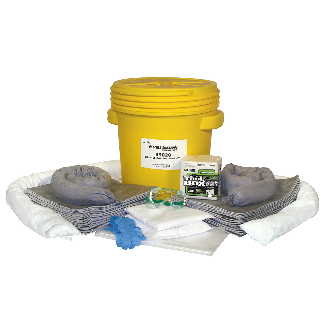 EVERSOAK Universal Spill Kit - 20 Gallon Drum - Sellars Absorbent