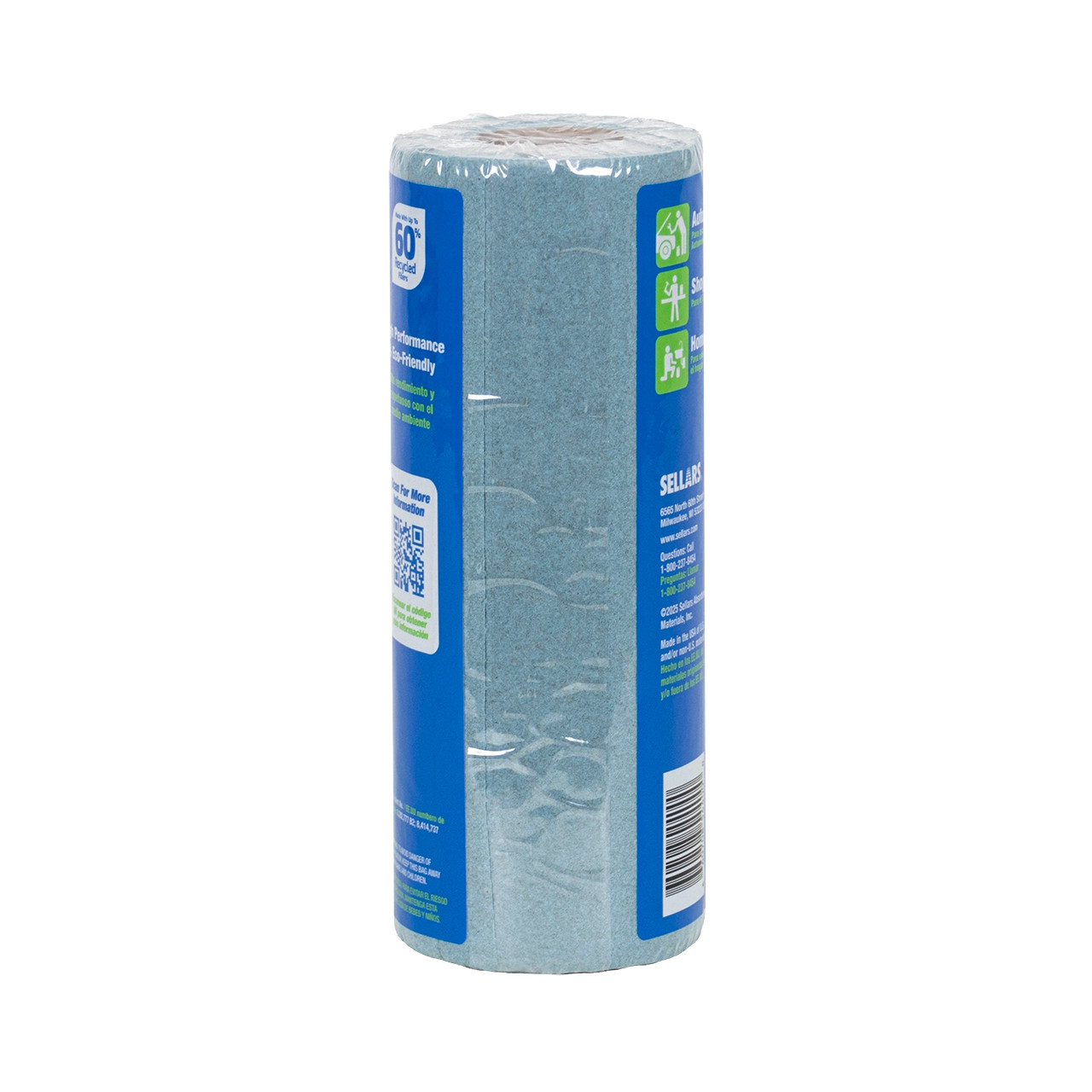 Shop Towels - Single Roll (Blue, 55 Sheets) | Medium-Duty Cleaning