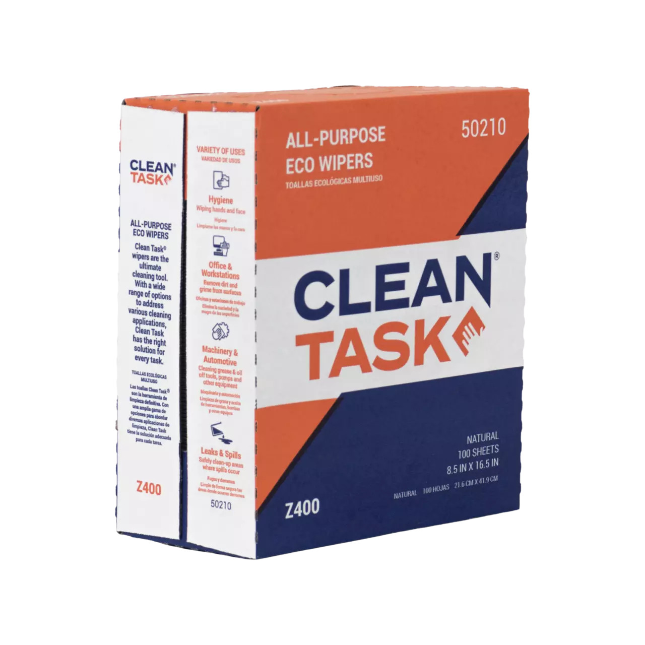 All-Purpose Eco Z400 Wipers - Pop-Up Box, Natural, 100 Sheets