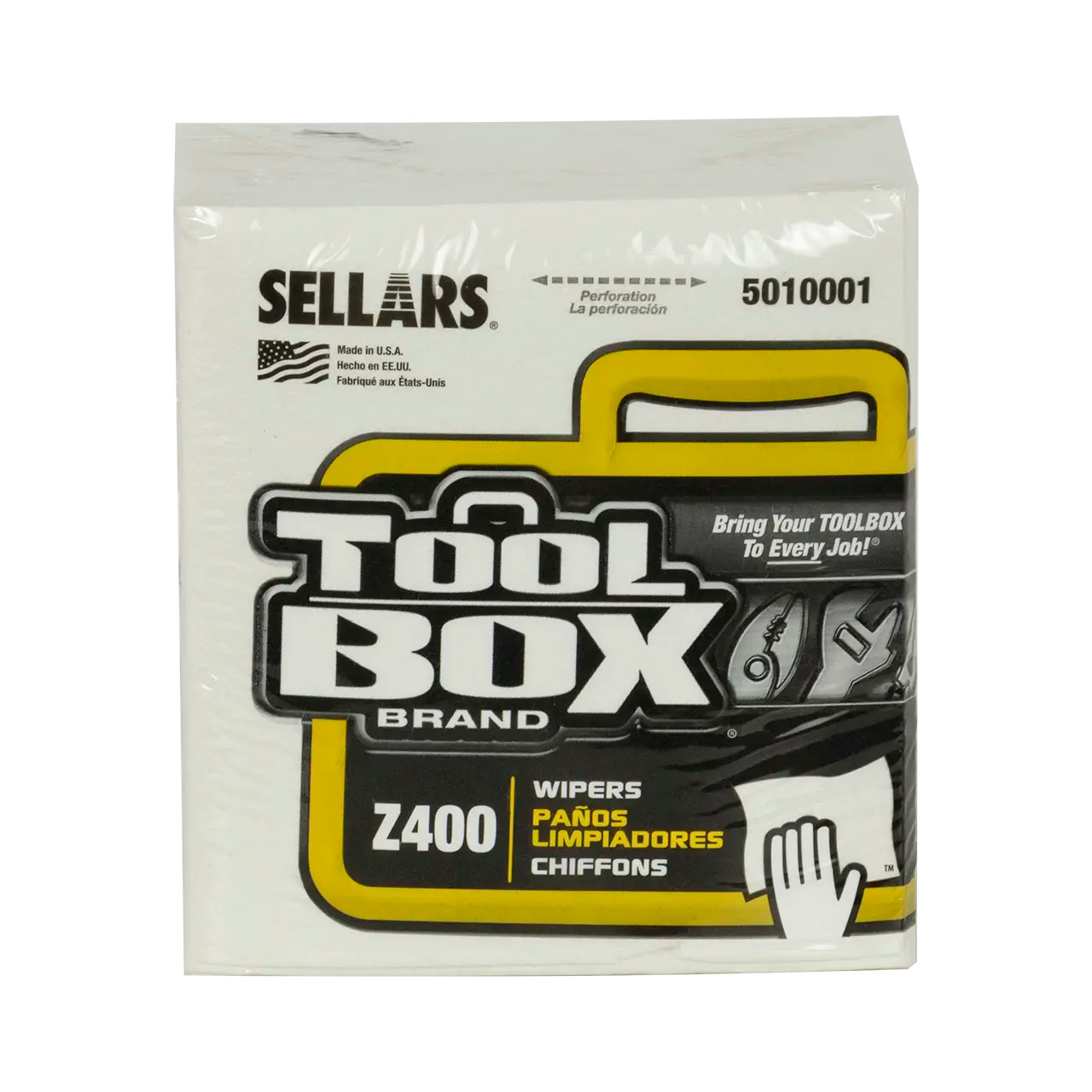 Z400 Wipers - Quarterfold, White, 60 Sheets - Sellars Absorbent