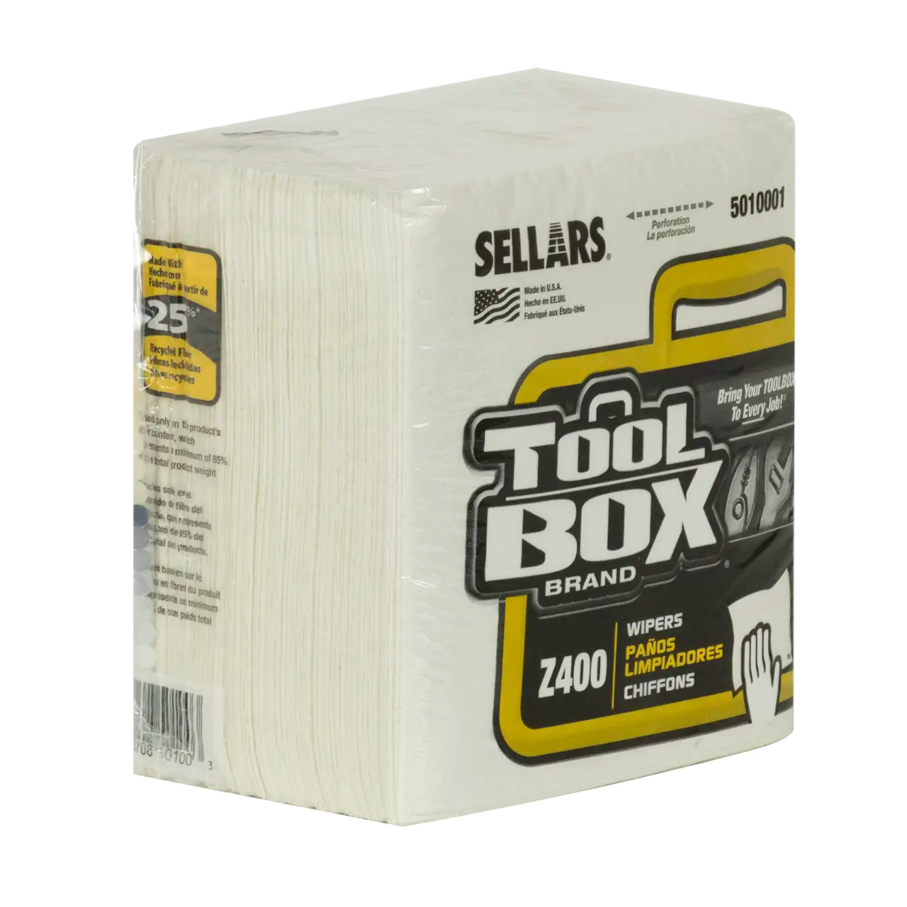 Z400 Wipers - Quarterfold, White, 60 Sheets - Sellars Absorbent