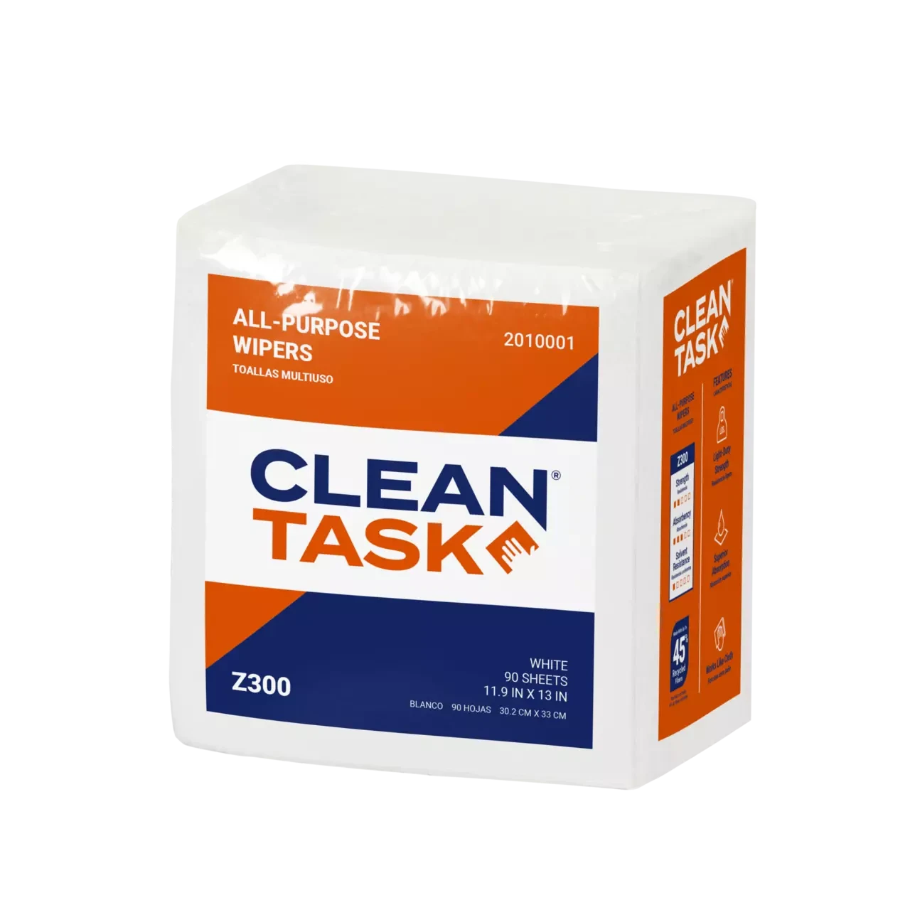 TOOLBOX® Z300 Wipers - Quarterfold White (90 Sheets) | High