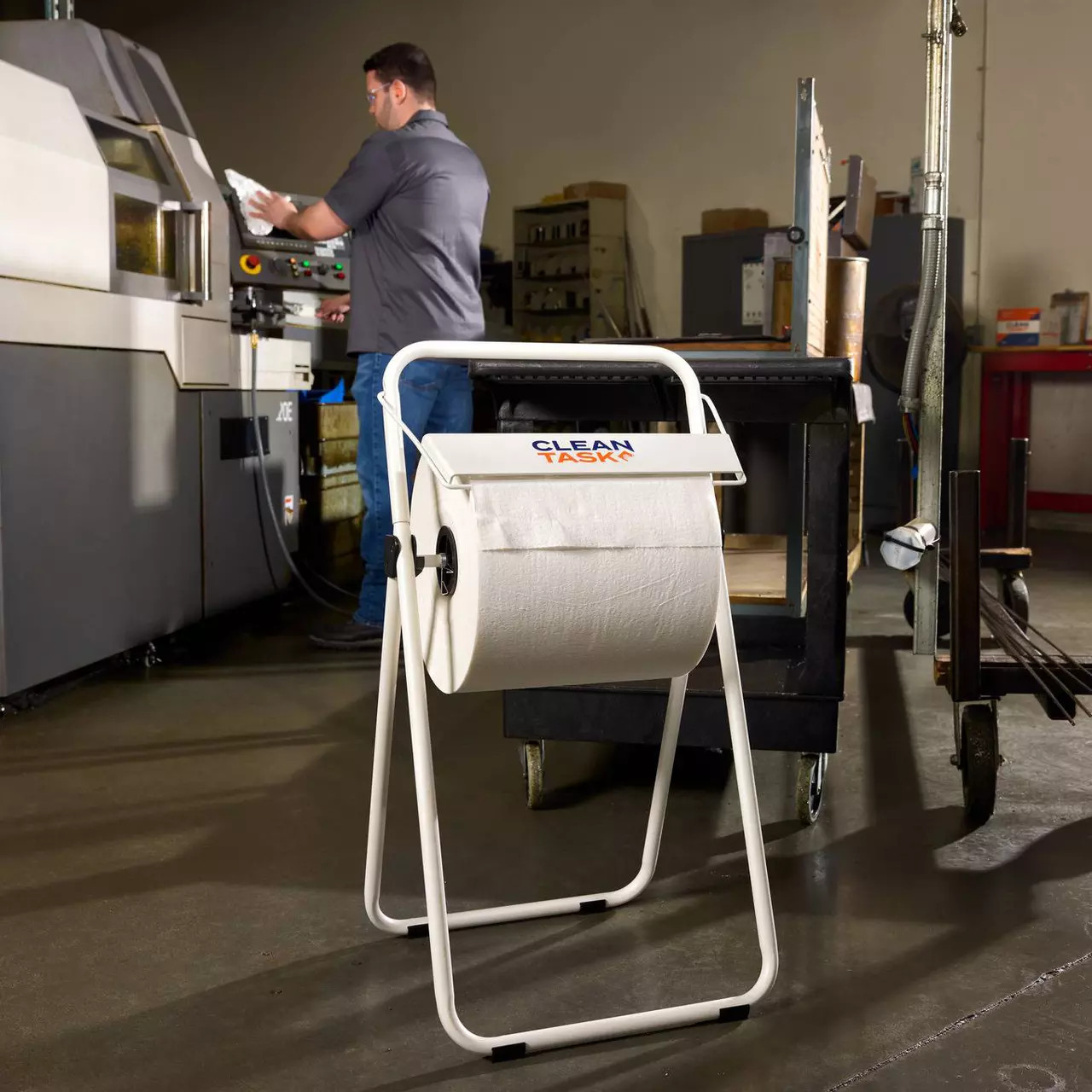 Jumbo Roll Dispenser - Floor Stand - Sellars Absorbent Materials, Inc.