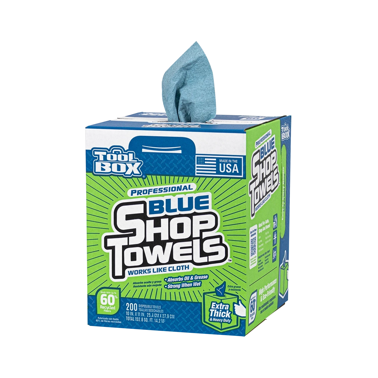 Cleanning Rags Box TOOLBOX® White Rags - Box (200 Sheets) | Versatile and Durable Cleaning ...