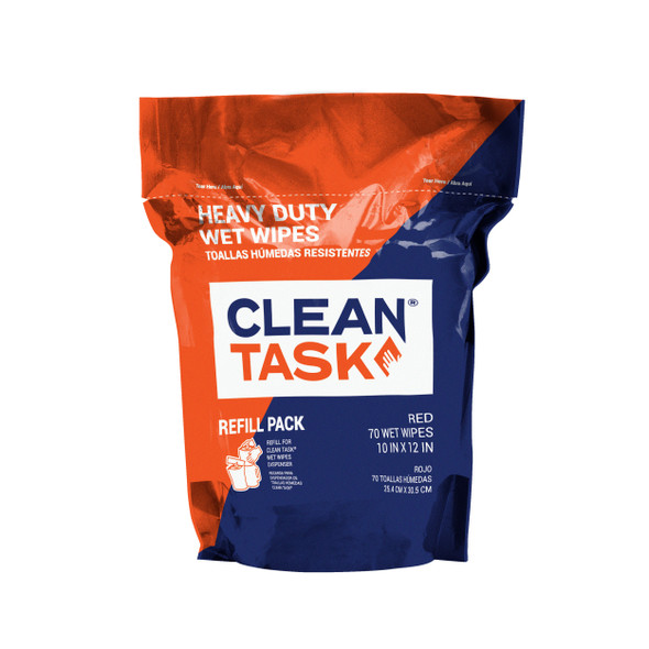 Heavy Duty Wipes – Refill Pack, Red, 70 Sheets